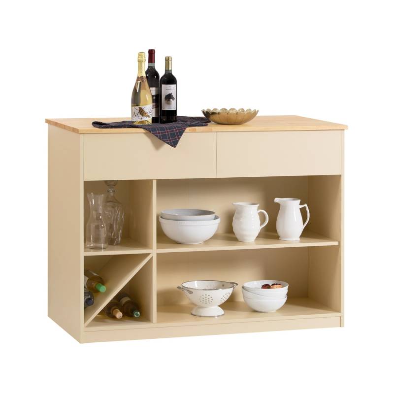 SoBuy Kücheninsel Küchenschrank Kommode Sideboard Buffet Beige KNL04-MI von SoBuy