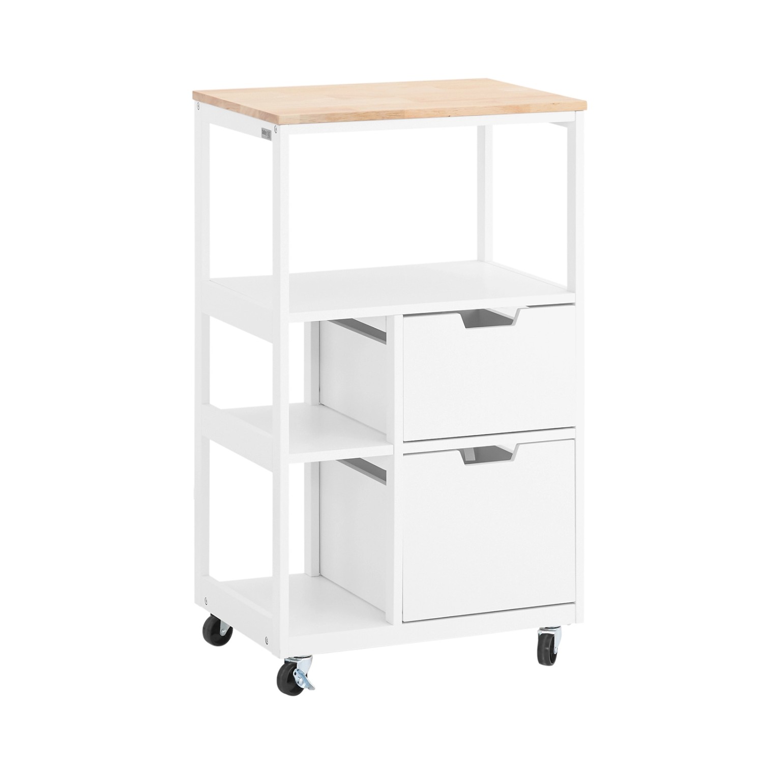 SoBuy Küchenwagen mit 2 Schubladen 3 Ablagen Servierwagen 53x89x37cm FKW111-WN SoBuy Küchenwagen mit 2 Schubladen 3 Ablagen Servierwagen 53x89x37cm FKW111-WN von SoBuy
