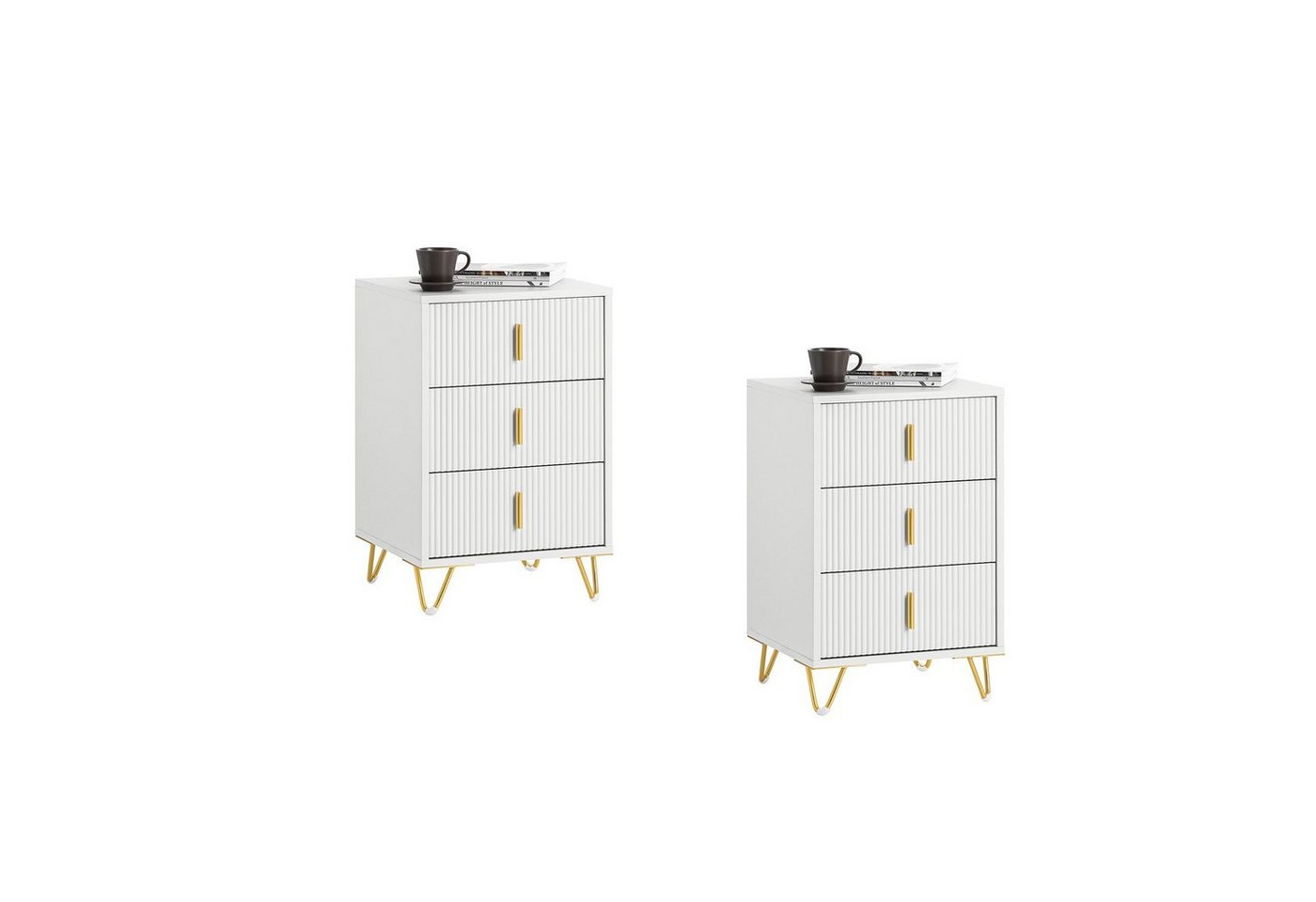 SoBuy Nachttisch FBT115-Lx2, 2er Set, Nachtschrank mit 3 Schubladen, Beistelltisch, Nachtkommode SoBuy Nachttisch FBT115-Lx2, 2er Set, Nachtschrank mit 3 Schubladen, Beistelltisch, Nachtkommode von SoBuy