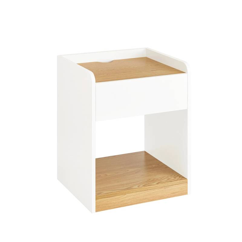 SoBuy Nachttisch Sofatisch Beistelltisch mit Schublade Telefontisch FBT128-WN von SoBuy
