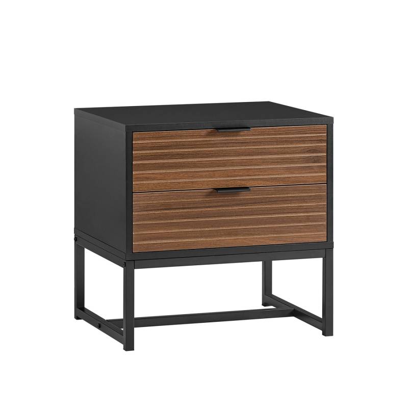 SoBuy Nachttisch mit 2 Schubladen Sofatisch Beistelltisch Nachtschrank FBT156-BR von SoBuy