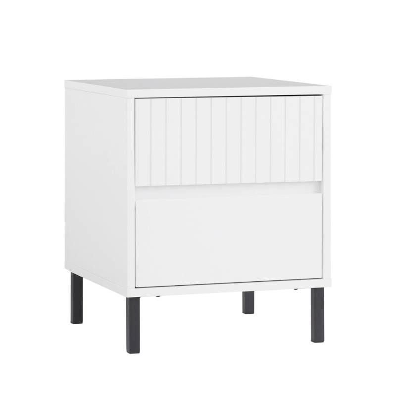 SoBuy Nachttisch mit 2 Schubladen Sofatisch Beistelltisch Nachtschrank FBT157-W von SoBuy