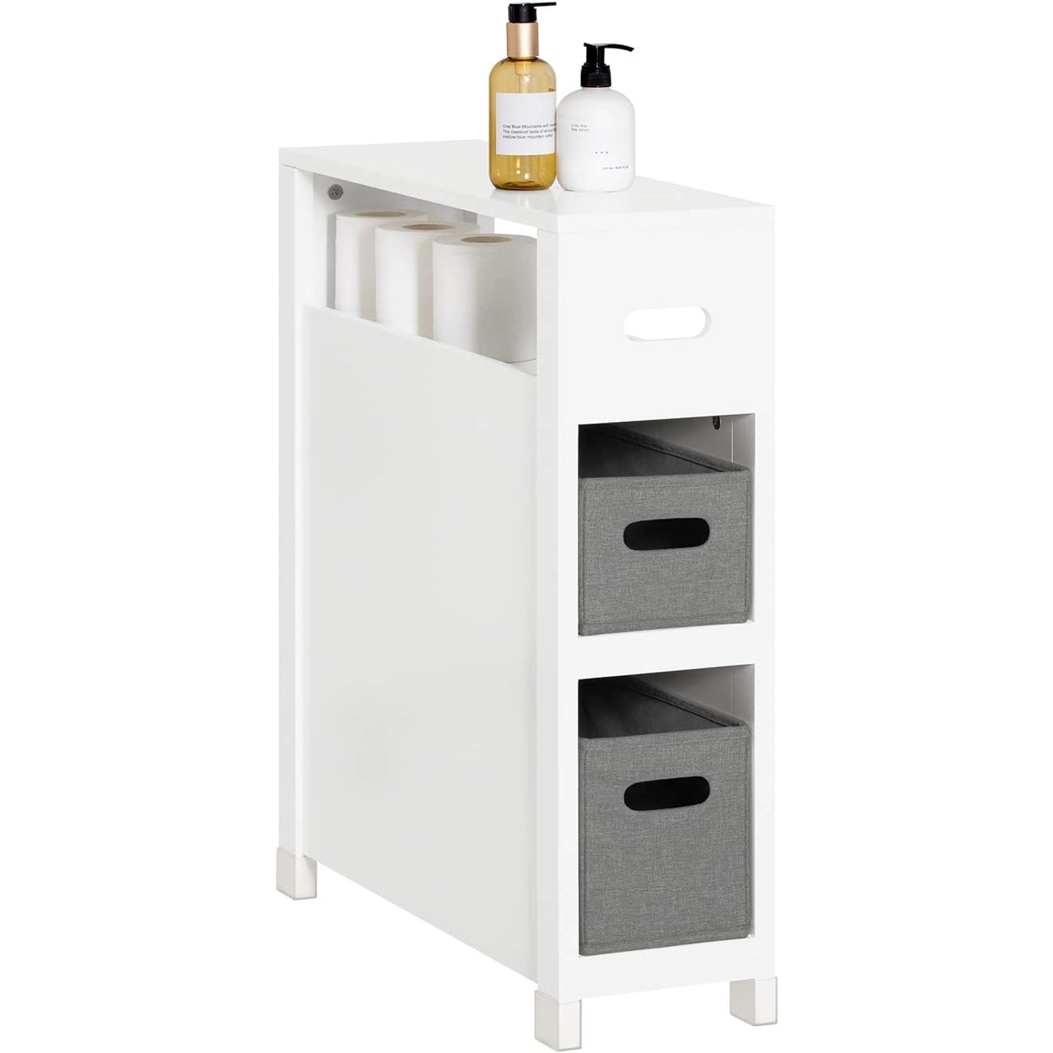 SoBuy Nischenregal mit 2 abnehmbaren Körben Holz Vlies Weiß BZR83-W SoBuy Nischenregal mit 2 abnehmbaren Körben Holz Vlies Weiß BZR83-W von SoBuy