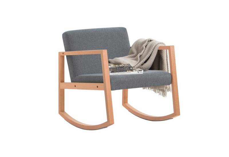 SoBuy Schaukelstuhl FST93, Wohnzimmer Schaukelsessel Schwingsessel Garten Relaxstuhl Sessel von SoBuy
