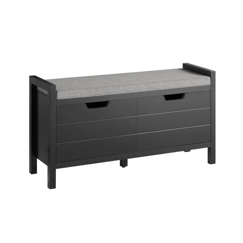 SoBuy Schuhbank mit Sitzfläche Garderobenbank mit Stauraum Sitzbank FSR63-II-SCH von SoBuy