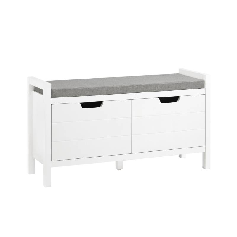 SoBuy Schuhbank mit Sitzfläche Garderobenbank mit Stauraum Sitzbank FSR63-II-W von SoBuy