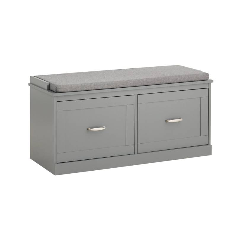 SoBuy Schuhbank mit Sitzfläche und 4 Fächern MDF Grau FSR131-HG von SoBuy