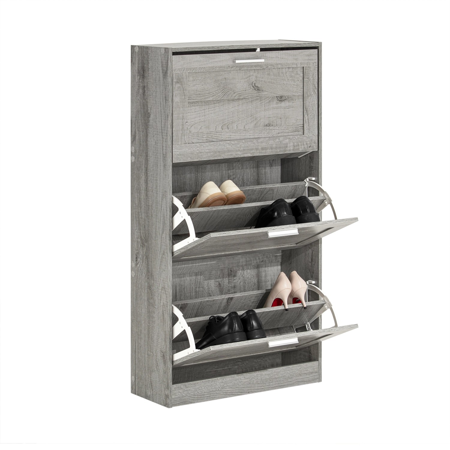 SoBuy Schuhkipper Schuhschrank mit 3 Klappen Schuhkommode FSR137-L-HG SoBuy Schuhkipper Schuhschrank mit 3 Klappen Schuhkommode FSR137-L-HG von SoBuy