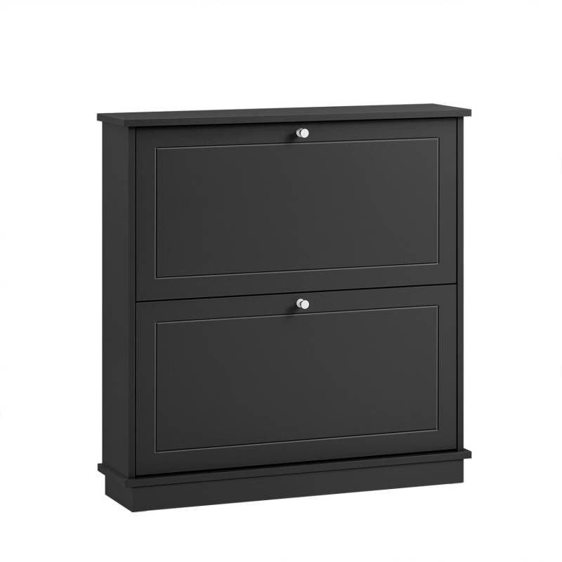 SoBuy Schuhkipper mit 2 Klappen Schuhschrank Schmal mit Ablageflächen FSR99-SCH von SoBuy