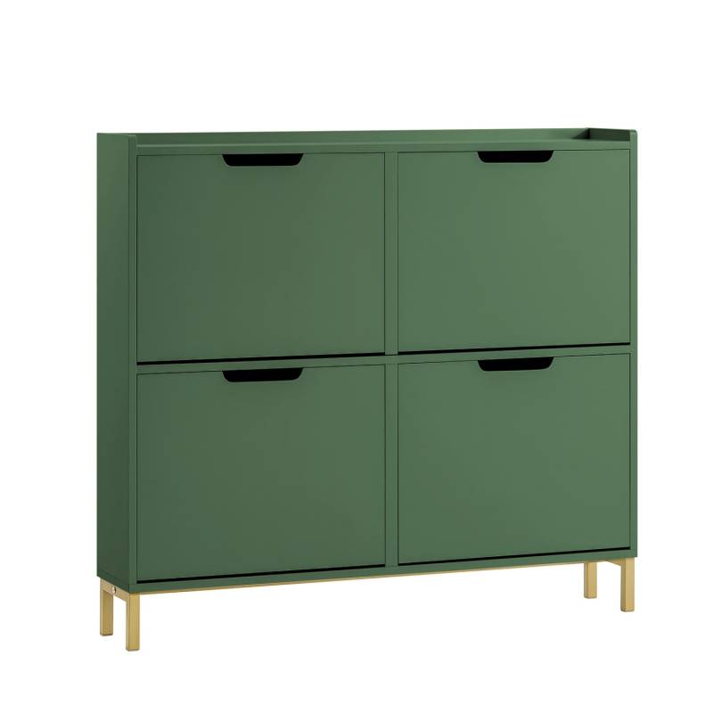 SoBuy Schuhschrank Schmal mit 4 Klappen Schuhkipper für Diele Flur FSR100-SY von SoBuy