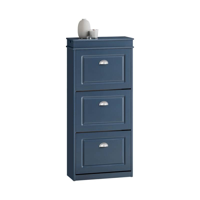 SoBuy Schuhschrank mit 3 Klappen Schuhregal Schuhkommode Schmal 53x118x24cm Blau FSR94-B SoBuy Schuhschrank mit 3 Klappen Schuhregal Schuhkommode Schmal 53x118x24cm Blau FSR94-B von SoBuy