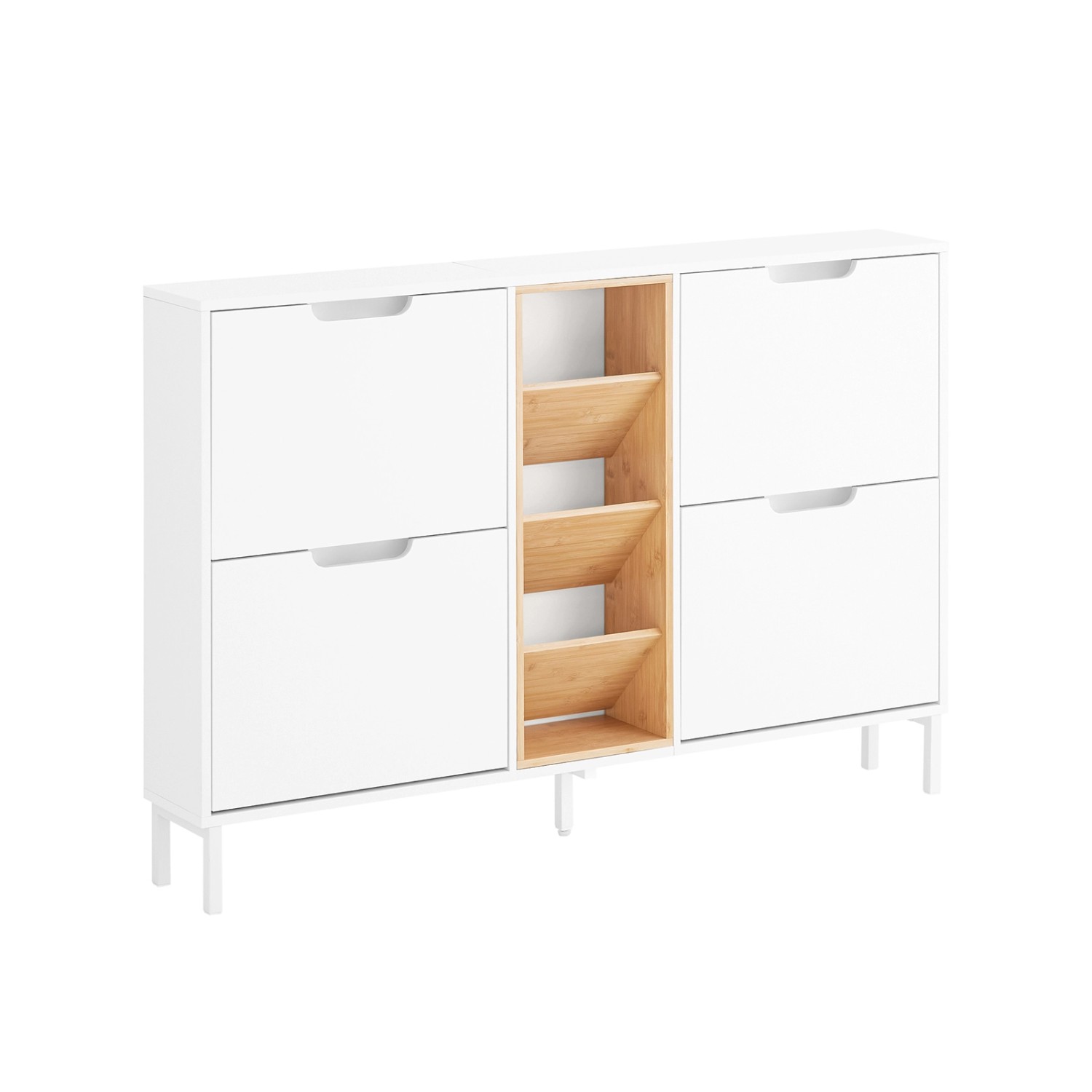 SoBuy Schuhschrank mit 4 Klappen Schuhkipper Schmal Schuhkommode Weiß FSR183-WN SoBuy Schuhschrank mit 4 Klappen Schuhkipper Schmal Schuhkommode Weiß FSR183-WN von SoBuy
