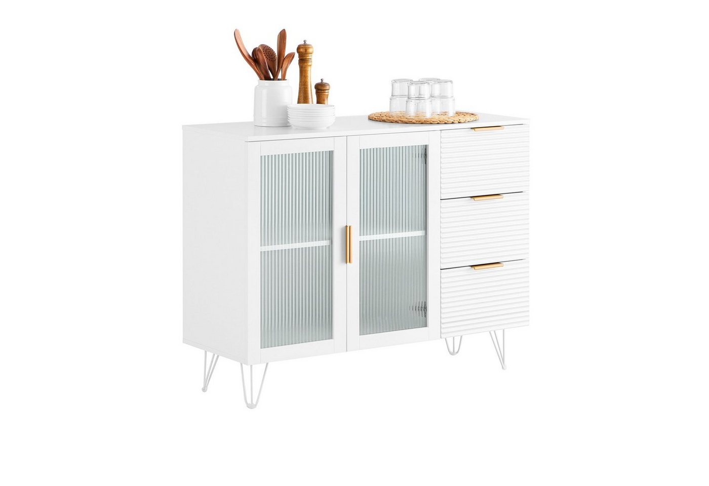 SoBuy Sideboard FSB86, Küchenschrank Kücheninsel Kommode Bartisch Buffet Badezimmerschrank von SoBuy