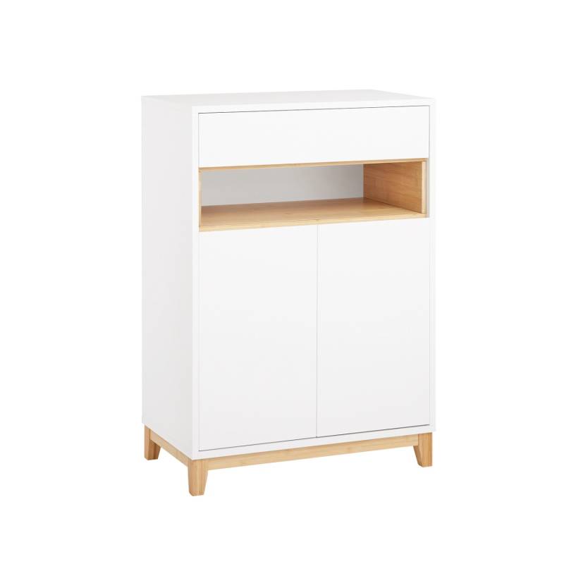 SoBuy Sideboard Küchenschrank Kommode Flurschrank Weißnatur 60x85x34cm FSB97-WN von SoBuy