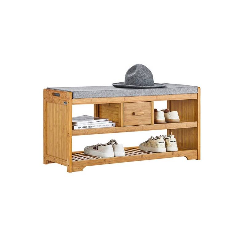 SoBuy Sitzbank FSR75, mit 2 Ablagen und Schublade von SoBuy