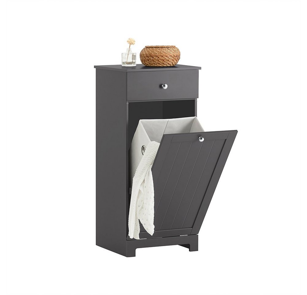 SoBuy Wäscheschrank BZR21, Badschrank mit Wäschekorb, Badkommode, Bad Waschküche Wohnung mit ausklappbarem Wäschetruhe Wäschesammler mit Schubladen Wäschekorb SoBuy Wäscheschrank BZR21, Badschrank mit Wäschekorb, Badkommode, Bad Waschküche Wohnung mit ausklappbarem Wäschetruhe Wäschesammler mit Schubladen Wäschekorb von SoBuy