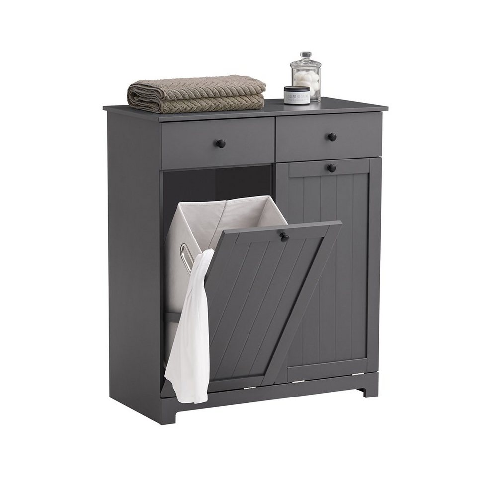 SoBuy Wäscheschrank BZR33, Badschrank mit Wäschekorb, Badkommode, Bad Waschküche Wohnung Badezimmerschrank Wäscheschrank mit 2 Schubladen und 2 Wäscheboxen SoBuy Wäscheschrank BZR33, Badschrank mit Wäschekorb, Badkommode, Bad Waschküche Wohnung Badezimmerschrank Wäscheschrank mit 2 Schubladen und 2 Wäscheboxen von SoBuy