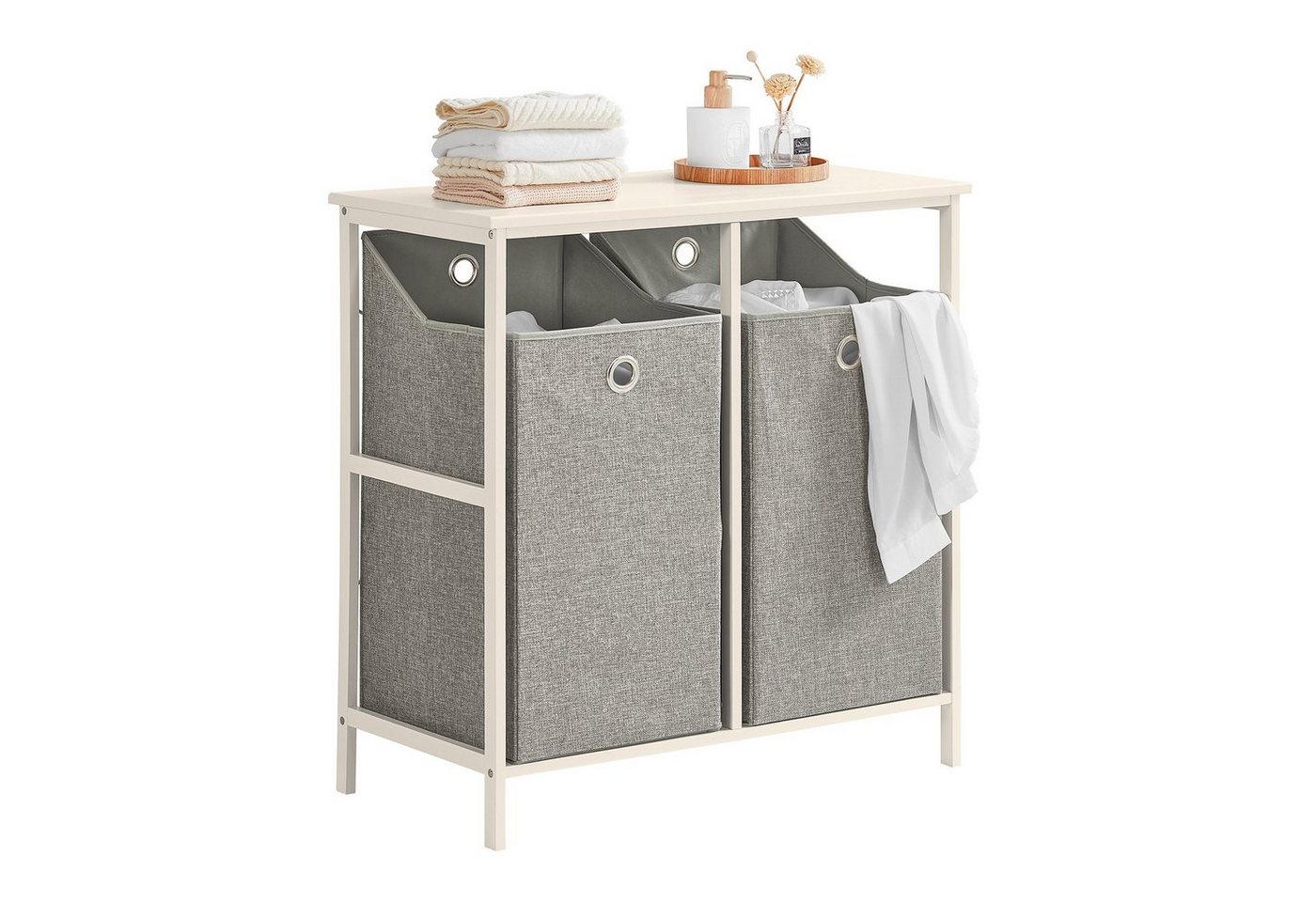 SoBuy Wäscheschrank BZR57 mit 2 abnehmbaren Wäschesäcken Wäschetruhe Wäschesammler Badschrank SoBuy Wäscheschrank BZR57 mit 2 abnehmbaren Wäschesäcken Wäschetruhe Wäschesammler Badschrank von SoBuy