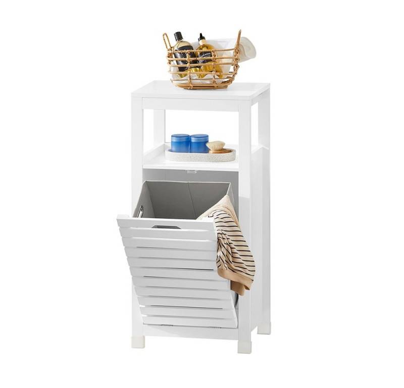 SoBuy Wäscheschrank BZR67 mit ausklappbarem Wäschesack Wäschetruhe Wäschesammler von SoBuy