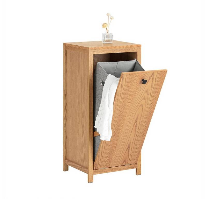 SoBuy Wäscheschrank BZR96 Wäschesammler mit ausklappbarem Wäschetruhe Wäschekorb Badschrank von SoBuy