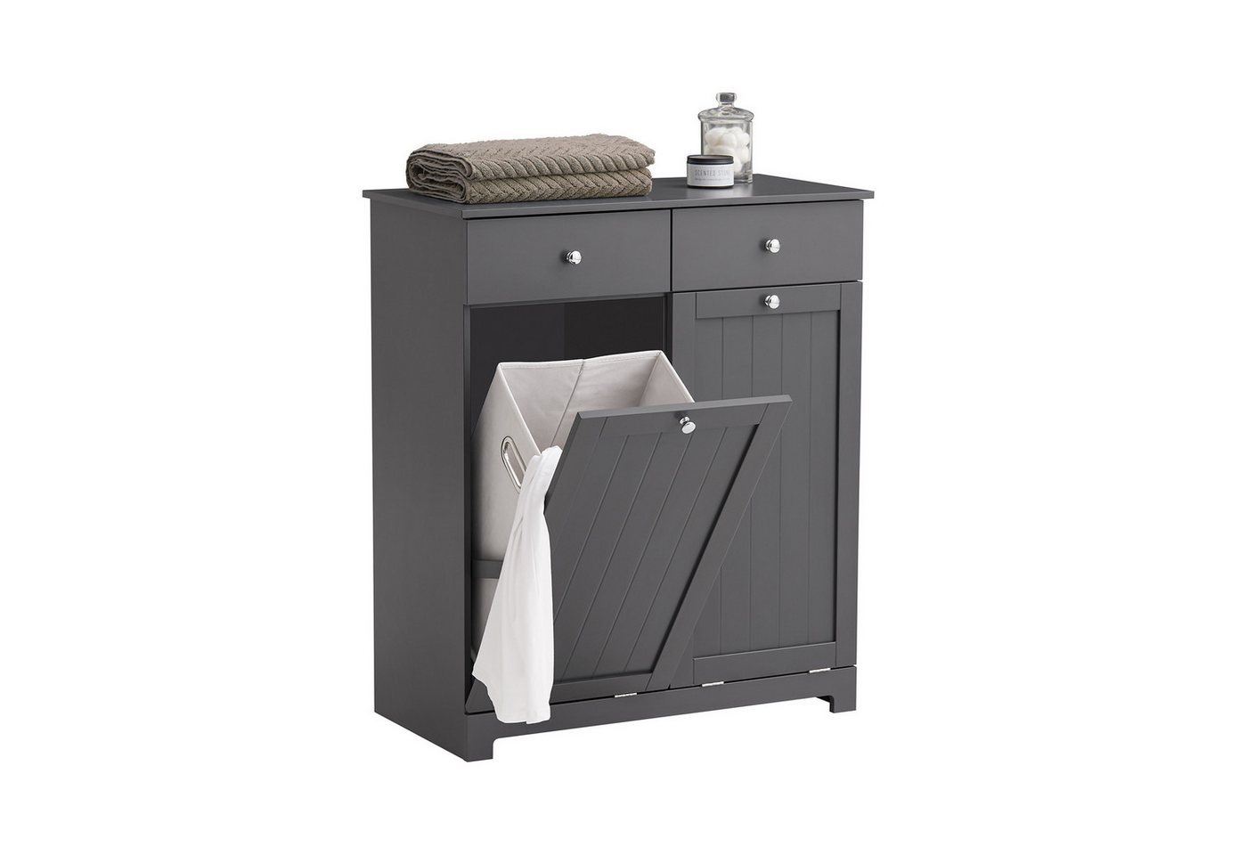 SoBuy Wäscheschrank DE1-BZR33, Badschrank mit Wäschekorb, Badkommode, Bad Waschküche Badezimmerschrank Wäscheschrank mit 2 Schubladen und 2 Wäscheboxen SoBuy Wäscheschrank DE1-BZR33, Badschrank mit Wäschekorb, Badkommode, Bad Waschküche Badezimmerschrank Wäscheschrank mit 2 Schubladen und 2 Wäscheboxen von SoBuy
