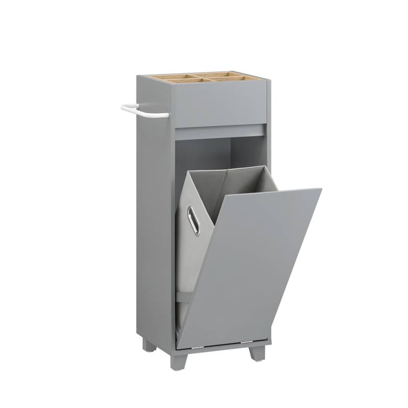 SoBuy Wäscheschrank mit Ausklappbarem Wäschesack Wäschesammler Wäschekorb 35x90x30cm BZR159-DG SoBuy Wäscheschrank mit Ausklappbarem Wäschesack Wäschesammler Wäschekorb 35x90x30cm BZR159-DG von SoBuy