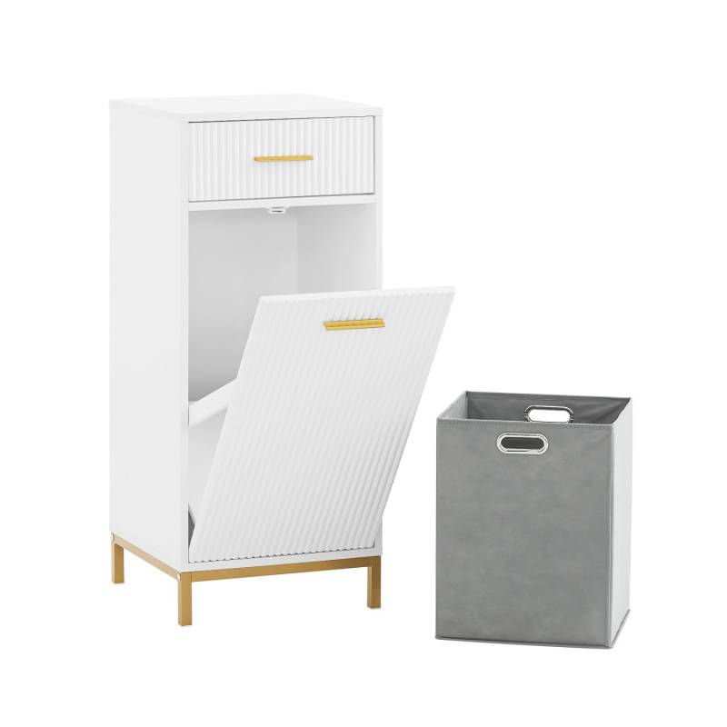 SoBuy Wäscheschrank mit Ausklappbarem Wäschesack Wäschesammler Weiß BZR180-W SoBuy Wäscheschrank mit Ausklappbarem Wäschesack Wäschesammler Weiß BZR180-W von SoBuy