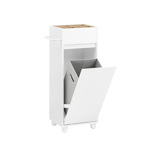 SoBuy Wäscheschrank mit ausklappbarem Wäschesack Wäschesammler mit oberen 4 Ablagen Wäschekorb Wäschetruhe Badezimmerschrank Badschrank Weiß BHT ca. 35x90x30cm BZR159-W SoBuy Wäscheschrank mit ausklappbarem Wäschesack Wäschesammler mit oberen 4 Ablagen Wäschekorb Wäschetruhe Badezimmerschrank Badschrank Weiß BHT ca. 35x90x30cm BZR159-W von SoBuy