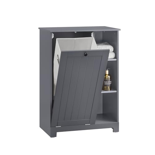 SoBuy Wäscheschrank mit ausklappbarem Wäschesack Wäschetruhe Wäschesammler Wäschekorb Badschrank Dunkelgrau BHT ca. 60x86x37cm BZR105-DG SoBuy Wäscheschrank mit ausklappbarem Wäschesack Wäschetruhe Wäschesammler Wäschekorb Badschrank Dunkelgrau BHT ca. 60x86x37cm BZR105-DG von SoBuy