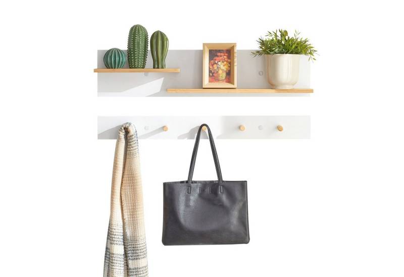 SoBuy Wandgarderobe FHK21, mit Ablagen und 5 Haken Wandregal Flurgarderobe SoBuy Wandgarderobe FHK21, mit Ablagen und 5 Haken Wandregal Flurgarderobe von SoBuy