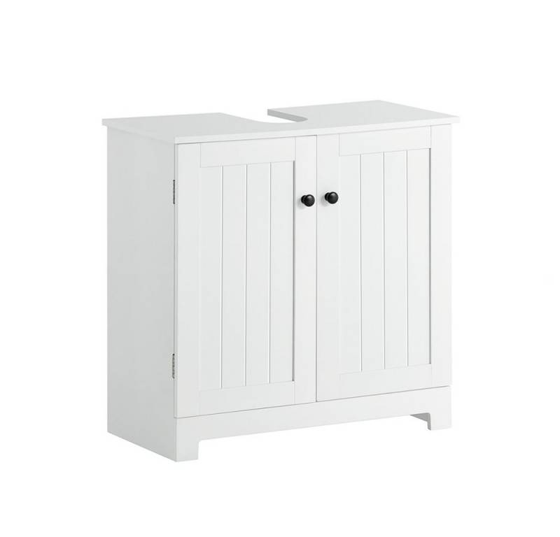 SoBuy Waschbeckenunterschrank BZR18 Badschrank Waschtisch Unterschrank mit 2 Türen, verstellbare Ablage von SoBuy