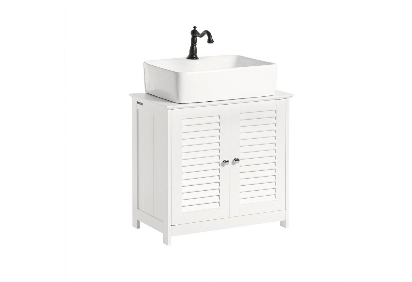 SoBuy Waschbeckenunterschrank FRG237, Waschtischunterschrank mit 2 Türen, verstellbare Ablage Badezimmerschrank Waschbeckenunterschrank Badschrank Unterschrank von SoBuy