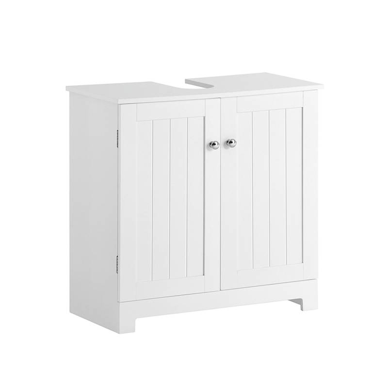 SoBuy Waschbeckenunterschrank Badschrank mit verstellbare Ablage 60x60x30cm Weiß BZR18-W von SoBuy