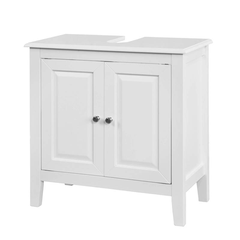 SoBuy Waschbeckenunterschrank Badschrank mit 2 Türen MDF 60x62x30cm Weiß FRG202-W von SoBuy