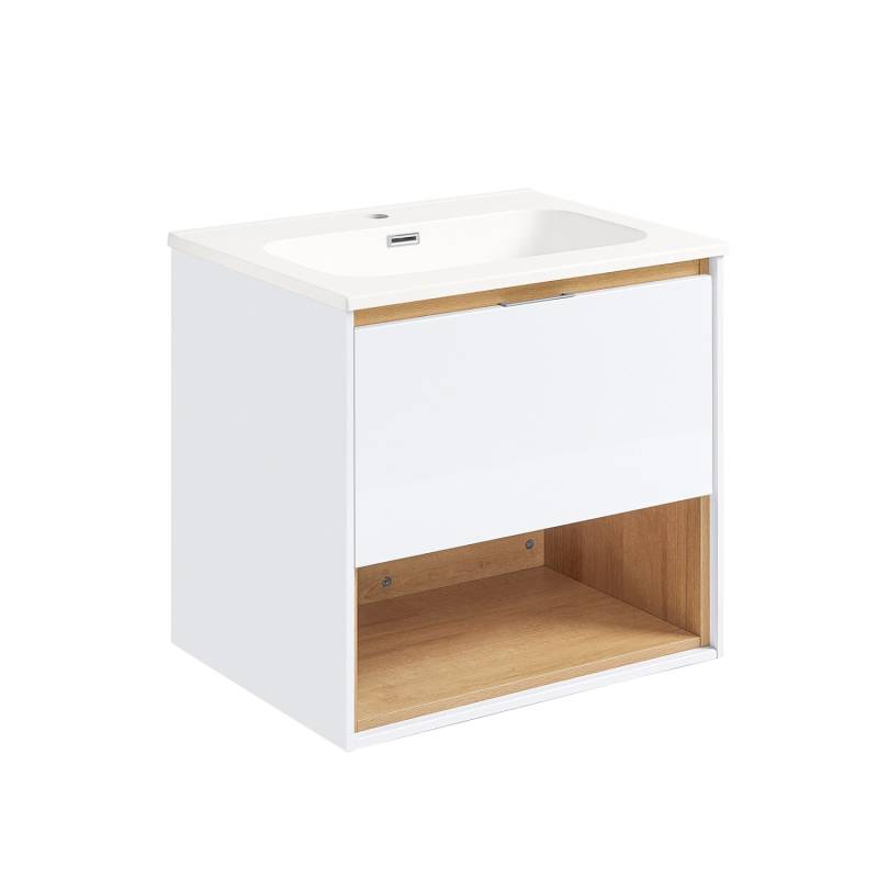 SoBuy Waschbeckenunterschrank mit Fach Waschbecken mit Unterschrank BZR171-N von SoBuy