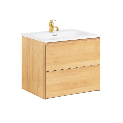 SoBuy Waschbeckenunterschrank schmal Badezimmerschrank Waschtisch Waschbecken mit Unterschrank Badschrank Badmöbel Natur BHT ca. 61x54x46cm BZR174-N SoBuy Waschbeckenunterschrank schmal Badezimmerschrank Waschtisch Waschbecken mit Unterschrank Badschrank Badmöbel Natur BHT ca. 61x54x46cm BZR174-N von SoBuy