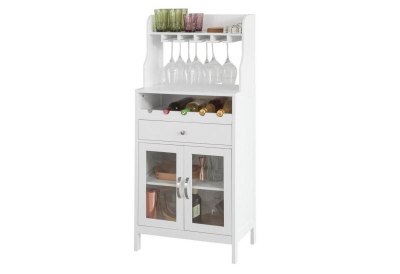 SoBuy Weinschrank FSB24 Sideboard mit Weinregal und Weinglashalter Küchenschrank Highboard von SoBuy