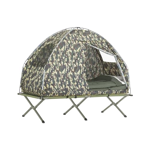 SoBuy faltbar Survival-Zelt Feldbett mit Zelt Feldbett 4 in1 Camping Set mit Schlafsack Wurfzelt Matratze und Zubehör Zelt 1 Person 1 Mann Zelt Outdoor Tarnfarbe BHT ca. 193x160x86cm OGS32-TN SoBuy faltbar Survival-Zelt Feldbett mit Zelt Feldbett 4 in1 Camping Set mit Schlafsack Wurfzelt Matratze und Zubehör Zelt 1 Person 1 Mann Zelt Outdoor Tarnfarbe BHT ca. 193x160x86cm OGS32-TN von SoBuy