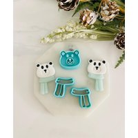 Bär Und Schal Ausstechformen Urlaub Ohrringe Aus Polymer Clay von SoCalCutterCo