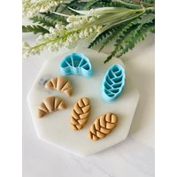 Croissant Und Challah Ausstechform, Polymer Clay Cutter, Brot Form, Lebensmittel Form Cutters, 3D Cutter Set von SoCalCutterCo