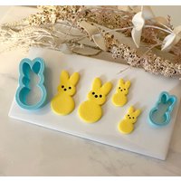 Hase Form Ausstecher, Osterhasen, Ausstechform, Klein & Groß, 3D Polymer Clay Cutter Set von SoCalCutterCo