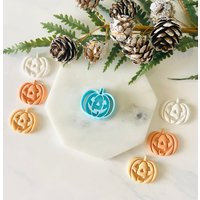 Jack O "Laterne Cutter, Ausstechform, Kürbis Kürbisse Mit Linien, Polymer Clay Bolzen, Cutter Set von SoCalCutterCo