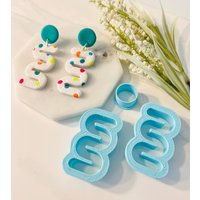 Zick Zack Kringel Ausstechformen Set Abstrakte Polymer Clay Form von SoCalCutterCo