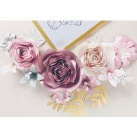 Floral Outdoor Decor, Kinderzimmer Papier Blumen Set, Für Mädchen Zimmer, Schlafzimmer Wandkunst, Baby-Dusche Bacdrop, 3D Wandbehang von SoCuteSoLovely