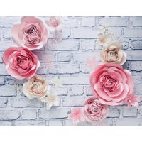 Nursery Wall Decor, Rosa Papier Blumen Set, Mädchen Zimmer von SoCuteSoLovely