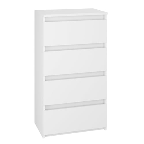 SoDREAMER Kommode 4 Schubladen | Farbe: weiß | 51,5x92,7x33,5 cm | Schrank für Kleidung, Dokumente, kleine Gegenstände | Ideal für Schlafzimmer, Wohnzimmer, Kinderzimmer und Büro SoDREAMER Kommode 4 Schubladen | Farbe: weiß | 51,5x92,7x33,5 cm | Schrank für Kleidung, Dokumente, kleine Gegenstände | Ideal für Schlafzimmer, Wohnzimmer, Kinderzimmer und Büro von SoDREAMER