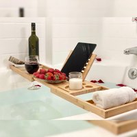 Bambus Badewannenablage - Einstellbar - Geschenke Für Sie - Badetablett - Hochzeitsgeschenke - Freundin Geschenk - Einweihungsgeschenk von SoEpicCreations