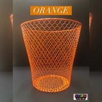 Boho Orange Gemalter Mülleimer - Vintage - Basketball - Büro Dekor - Halloween Orange - Home Decor - Sonne - Mesh von SoEpicCreations