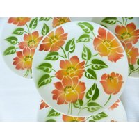 4 Vintage-Dessertteller Modell Moulin Des Loups Orchies Ontario Aus Porzellan von SoFrenchVintageBySo