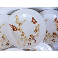 6 Vintage Suppenteller Aus Sarreguemines-Porzellan von SoFrenchVintageBySo